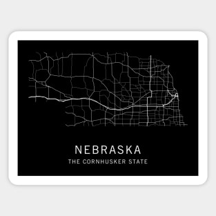 Nebraska State Road Map Sticker